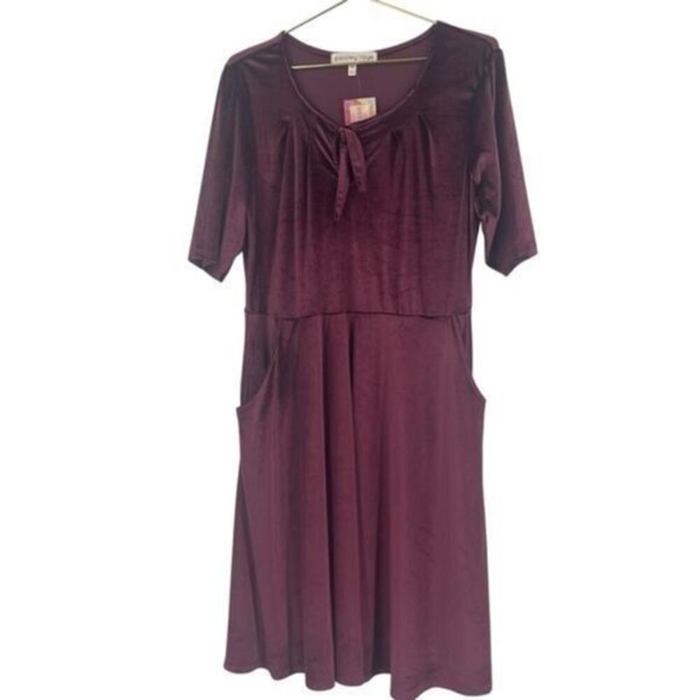 NWT Paisley Raye Purple Plum Dress 0X